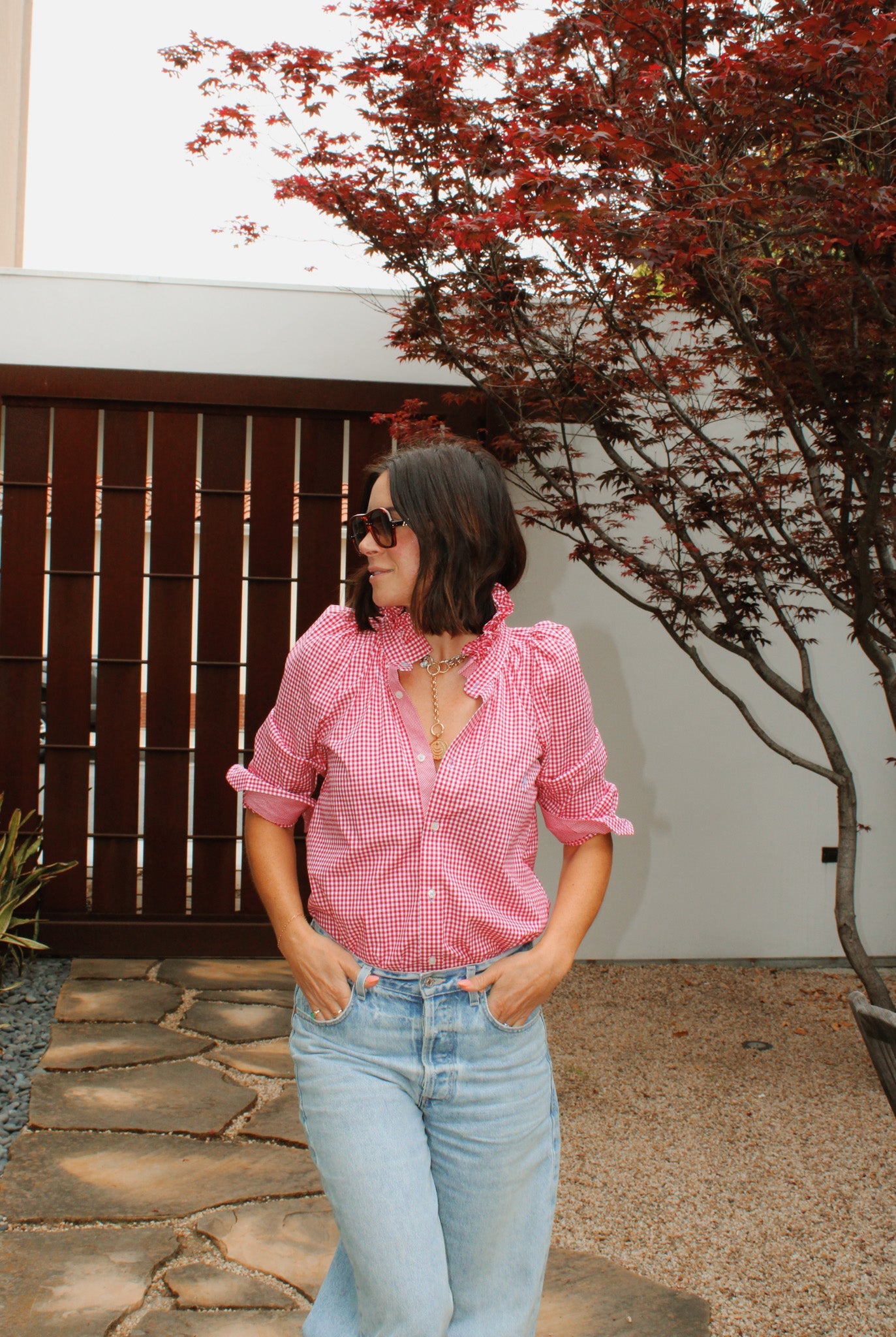 KMJ TV: Kayce Red Gingham