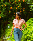 Quarantini Orange Gingham
