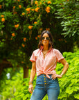 Quarantini Orange Gingham