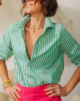 Meeghan Green Stripe