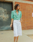 Bontina Green Stripe