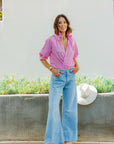 Southern Lover Pink & White Stripe