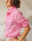 Quarantina Pink & White Stripe