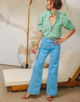Bontina Green Stripe