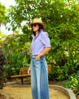 Bontina Purple & White Gingham