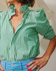Bontina Green Stripe