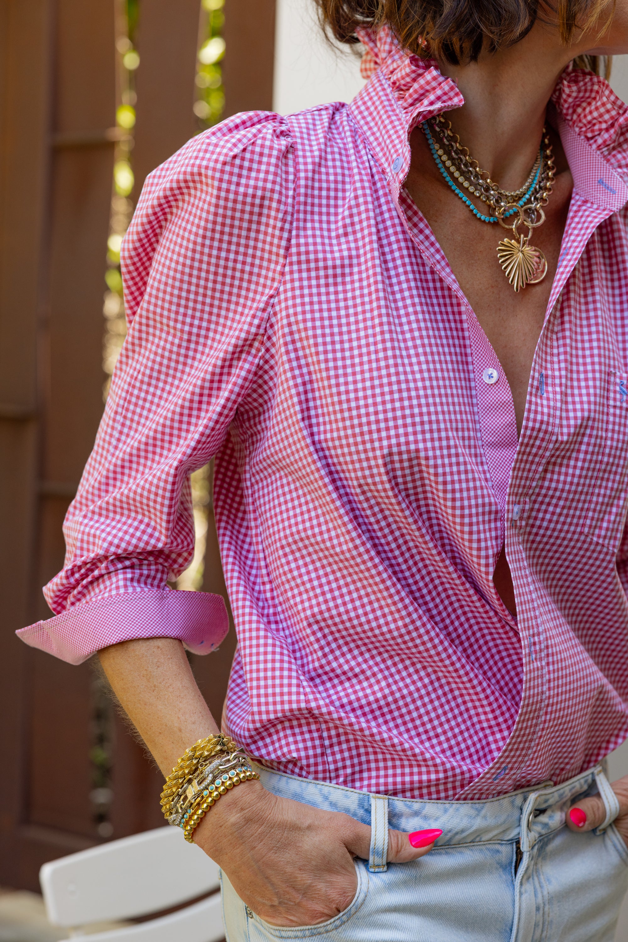 Kayce Red Wash Gingham
