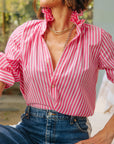 Southern Lover Pink & White Stripe