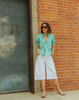 Bontina Green Stripe